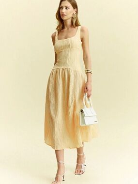 Yellow Midi Day Dress